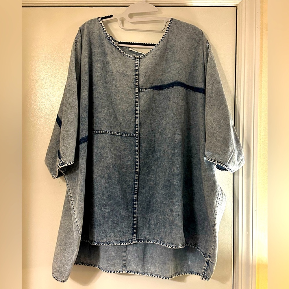 NWOT Denim Top (Plus Size)